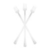 Fineline Settings 6510-CL, 6-inch Tiny Temptations Clear Cocktail Forks, 400/CS