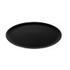 Fineline Settings 7201-BK, 12-Inch Platter Pleasers Black Round Plastic Catering Trays, 25/CS