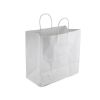 DURO 13x7x13-Inch White Paper Shopping Bag with Twisted Handles, 250/CS