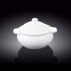 Wilmax WL-997015/A 21 Oz White Porcelain Baking Pot with Lid, 24/CS