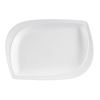C.A.C. ASP-33, 8x5.75-Inch White Porcelain Aspen Tree Rectangular Platter, 2 DZ/CS