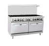 Atosa CookRite AGR-10B, 60-Inch 10 Burners Heavy Duty Gas Range with Double Oven