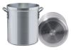 Winco AXSI-8, 8-Quart Induction Ready Aluminum Stock Pot with 4-mm Stainless Steel Bottom, NSF