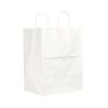 DURO 10x6.75x12-Inch 60# White Paper Shopping Bag with Handles, 250/CS