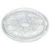 Winco CMT-1318, 18.75x13-Inch Chrome Plated Oval Serving Tray with Engraved Edge