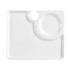 C.A.C. COL-P2, 9-Inch Square Party Plate with Wine Glass Hole, 2 DZ/CS