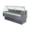 Coldline SDC72, 72-Inch Refrigerated Curved Glass Meat Deli Case with Rear Storage
