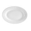 C.A.C. CRO-14, 12.5-Inch Porcelain Embossed Corona Oval Platter, DZ