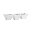 C.A.C. CTY-77, 10.5 Oz Bright White Porcelain 3-Compartment Divided Bowl, 2 DZ/CS