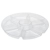 Fineline Settings D16070.CL, 16-inch 7-Compartment Platter Pleasers Clear Polystyrene Deep Tray, 12/CS