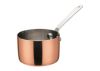 Winco DCWA-202C, 2.75-Inch Dia Stainless Steel Mini Sauce Pan with Long Handle, Copper Plated