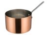 Winco DCWA-206C, 5-Inch Dia Stainless Steel Mini Sauce Pan with Long Handle, Copper Plated