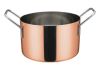 Winco DCWE-205C, 4.75-Inch Dia Stainless Steel Mini Casserole Pot, 2 Handles, Copper Plated