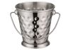 Winco DDSA-102S, 3.5-Inch Dia Stainless Steel Mini Serving Pail with Handle, Hammered