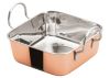 Winco DDSB-201C, 4.5-Inch Stainless Steel Square Mini Roasting Pan, 2 Handles, Copper Plated