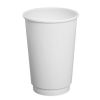 SafePro DWW-16, 16 Oz White Double Wall Paper Hot Cups, 500/CS