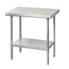 Blue Air EW3024, 30x24-inch Stainless Steel Work Table with Galvanized Undershelf and Legs
