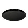 Fineline Settings 7801-BK 18-Inch Platter Pleasers Round Black Plastic Catering Tray, 25/CS