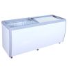 Omcan FR-CN-0560-R, 71-inch Flat Glass Top Ice Cream Display Chest Freezer, 20 Cu.Ft