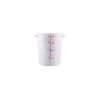 C.A.C. FS3P-4W, 4 Qt Polypropylene White Round Food Storage Container