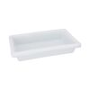 C.A.C. FS4H-3W, 18x12x3-inch Polyethylene Half-Size White Food Storage Box