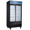 Coldline G40S-B 40-inch Black Double Glass Sliding Door Merchandising Refrigerator