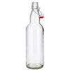 SafePro GB32CL, 1L / 32 Ounce Clear Glass Bottle with Stopper, EA