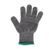 Winco GCRA-L, Large Gray Cut Resistant Glove, Anti-Microbial Agent, ANSI Lvl A5, Green Wristband