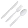 SafePro HDKITW White Heavyweight Plastic Cutlery Kits, 250/CS