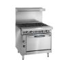 Imperial IHR-4-C, 36-Inch 4 Open Burner Heavy-Duty Range with Convection Oven, NSF