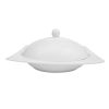 C.A.C. KSE-210, 20 Oz 10-Inch Porcelain Kingsquare Square Pasta Bowl with Lid, 6-Set/CS