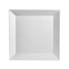 C.A.C. KSE-25, 14-Inch Super White Square Porcelain Plate, 6 PC/CS