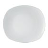 C.A.C. KYT-21, 12-Inch White Porcelain Coupe Curved Rectangular Plate, DZ