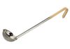 Winco LDCN-3, 3 Oz 12-Inch One Piece Stainless Steel Soup Ladle w/Coated Handle, Beige, NSF