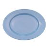 C.A.C. LV-13-LBU, 11.5-Inch Light Blue Stoneware Oval Platter, DZ