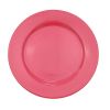 C.A.C. LV-21-R, 12-Inch Red Stoneware Plate with Rolled Edge, DZ