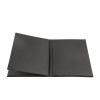 C.A.C. MCC4-11BK, 8.5x11-inch 4-Panel Faux Leather Black Menu Cover