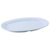 Winco MMPO-118W, 11.5x8-Inch Oval Melamine Platters with Narrow Rim, White, 1 Dozen, NSF