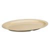 Winco MMPO-139, 13.25x9.63-Inch Oval Melamine Platters with Narrow Rim, Tan, 1 Dozen, NSF