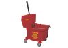 Winco MPB-36R, 36-Quart Red Mop Bucket with Wringer, EA
