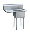 Atosa MRSA-1-L, 18 x 18-Inch Bowl 1-??ompartment Stainless Steel Sink with Left Drainboard, NSF