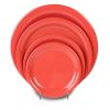 Yanco MS-106RD 6.5-Inch Milestone Melamine Narrow Rim Round Orange Red Plate, 48/CS