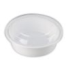SafePro MC729W 32 Oz. Round Microwavable Containers Combo, White Bottom, 150/CS