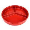 Thunder Group NS608-1R 8.25 Inch Western Nustone Red Melamine Round Deep Divided Server (without Lid), DZ