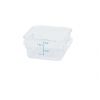 Winco PCSC-2C, 2-Quart Clear Square Polycarbonate Food Storage Container, NSF