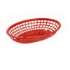 Winco PFB-10R, 9.5-Inch Red Oval Plastic Fast Food Basket, 1 Dozen
