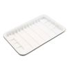 SafePro PL2PPW, 5.3x8.3x1-Inch #2PP White PP Plastic Meat Trays, 500/PK