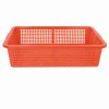 Thunder Group PLFB004R, 15 1/4x12 1/4-Inch Plastic Rectangular Colander without Handles, Red 