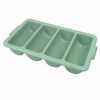 Thunder Group PLFCCB001, Plastic 4 Compartment Cutlery Box, Gray