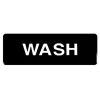 Thunder Group PLIS9341BK, 9x3x1-inch Acrylonitrile Styrene Information Sign with 'Wash' Symbol, EA